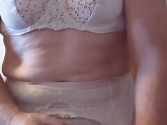 Watch an amateur chubby BBW trans MILF crossdresser get fucked solo and cum multiple times b...